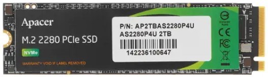 Накопитель;SSD;M.2;2280;Apacer;AP2TBAS2280P4U-1;2000;ГБ 103094
