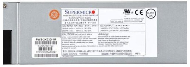 Блок;питания;;Supermicro;PWS-2K03D-1R 127852