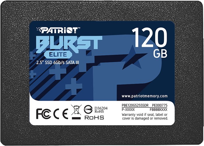 Накопитель;SSD;2.5'';Patriot;Memory;PBE120GS25SSDR;120;ГБ 103440