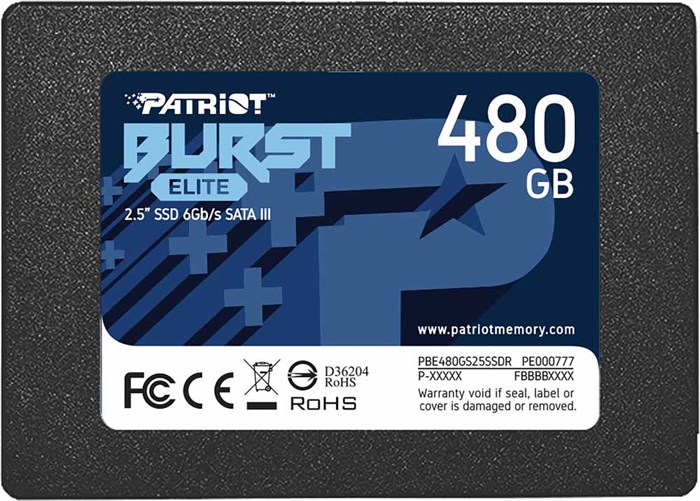 Накопитель;SSD;2.5'';Patriot;Memory;PBE480GS25SSDR;480;ГБ 103454