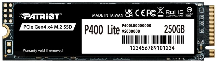 Накопитель;SSD;M.2;2280;Patriot;Memory;P400;Lite;250;ГБ 103457