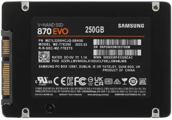Накопитель;SSD;2.5'';Samsung;MZ-77E250B/KR;250;ГБ 103512