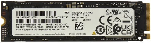 Накопитель;SSD;M.2;2280;Samsung;MZVL2512HCJQ-00B07;512;ГБ 103516