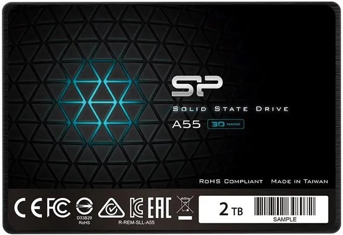 Накопитель;SSD;2.5'';Silicon;Power;SP002TBSS3A55S25;2048;ГБ 103605