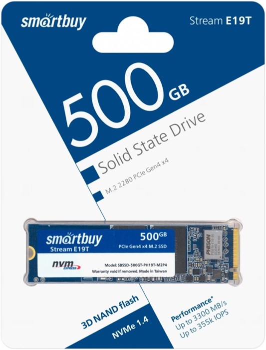 Накопитель;SSD;M.2;2280;SmartBuy;Stream;E19T;500;ГБ 103620