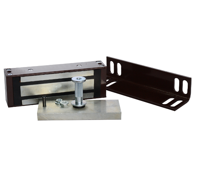 Замок электромагнитный Олевс М1-150 с уголком (коричневый) 132490