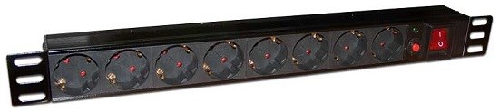 Блок розеток 19", 8 розеток TWT TWT-PDU19-10A8P 137015