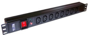 Блок розеток 19", 8 розеток TWT TWT-PDU19-10A8C3 137020