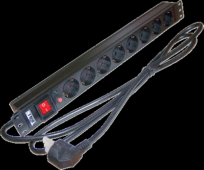 Блок розеток 19", 8 розеток TWT TWT-PDU19-16A8P-3.0 137038