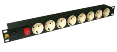 Блок розеток 19", 8 розеток Lanmaster LAN-EP19-8P/S-1.8M 137047