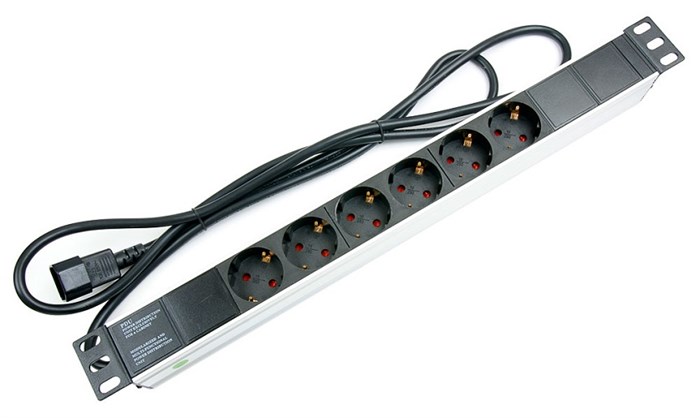 Блок розеток 19", 6 розеток Cabeus PDU-6P-2IEC 137061