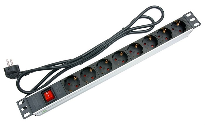 Блок розеток 19", 8 розеток Cabeus PDU-8P-2EU 137063