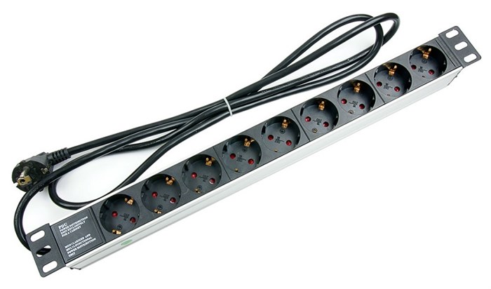 Блок розеток 19", 9 розеток Cabeus PDU-9P-2EU 137066