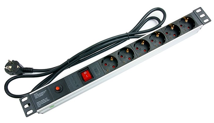 Блок розеток 19", 6 розеток Cabeus PDU-6P-F-2EU 137072
