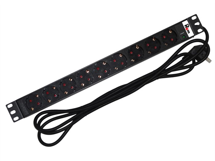 Блок розеток 19", 9 розеток ЦМО R-16-9S-I-440-1.8 137080