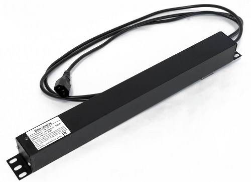 Блок розеток 19", 8 розеток Hyperline SHE19-8SH-S-2.5IEC 137094