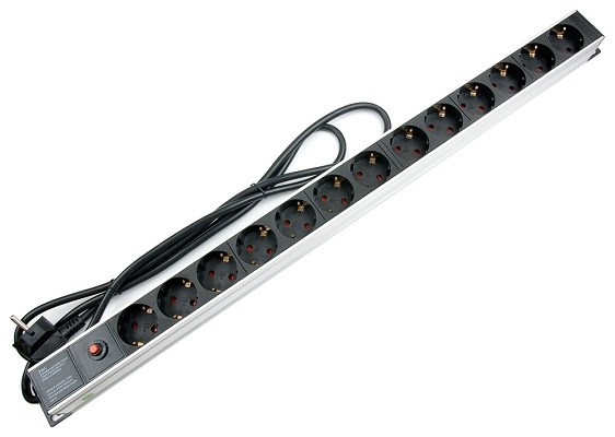 Блок розеток 19", 13 розеток Cabeus PDU-13P-F-2EU 137106
