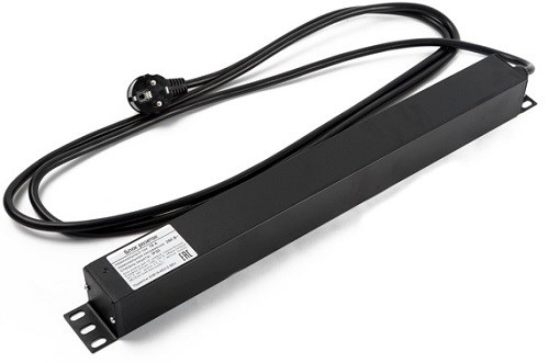 Блок розеток 19", 6 розеток Hyperline SHE19-6SH-2.5EU 137109