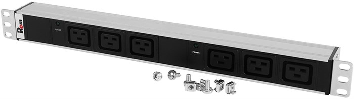 Блок розеток 19", 6 розеток ЦМО R-32-6C19-I-440-K 137122