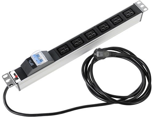 Блок розеток 19", 6 розеток ЦМО R-16-6C19-A-440-3 137126