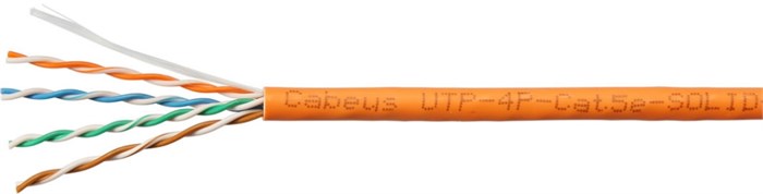 Кабель витая пара U/UTP 5e кат. 4 пары Cabeus UTP-4P-Cat.5e-SOLID-LSZH-50 137336