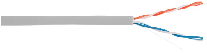Кабель витая пара U/UTP 5e кат. 2 пары Netlan CCA-UU002-5-PVC-GY 137340