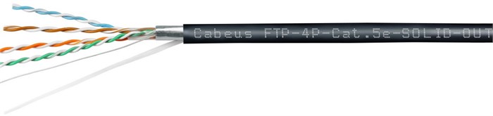 Кабель витая пара F/UTP 5e кат. 4 пары Cabeus FTP-4P-Cat.5e-SOLID-OUT-LSZH-UV-50 137361