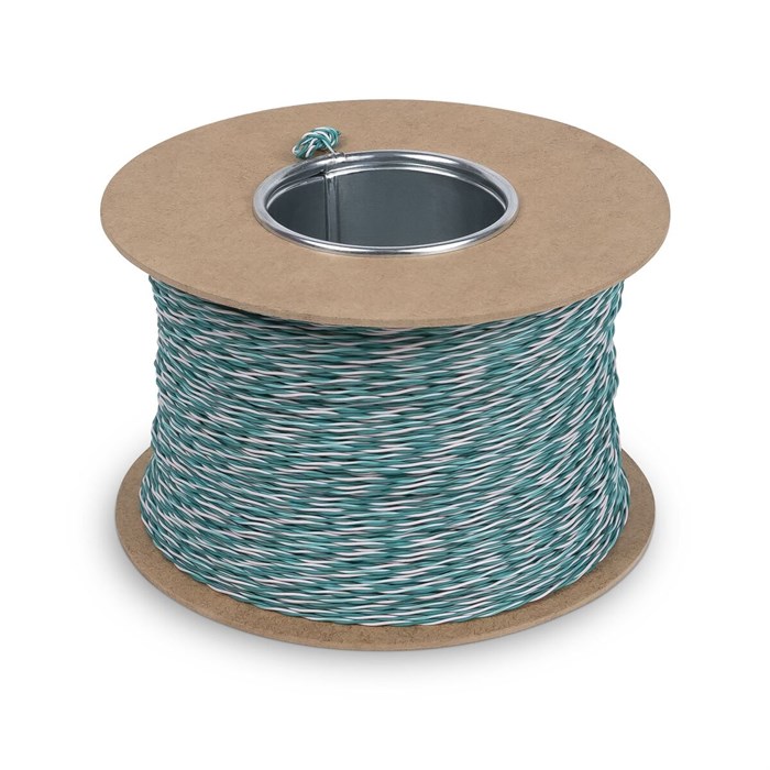 Кабель витая пара U/UTP 5e кат. 1 пара Cabeus UTP-1P-Cat.5e-SOLID-CROSS-500-GN 137458