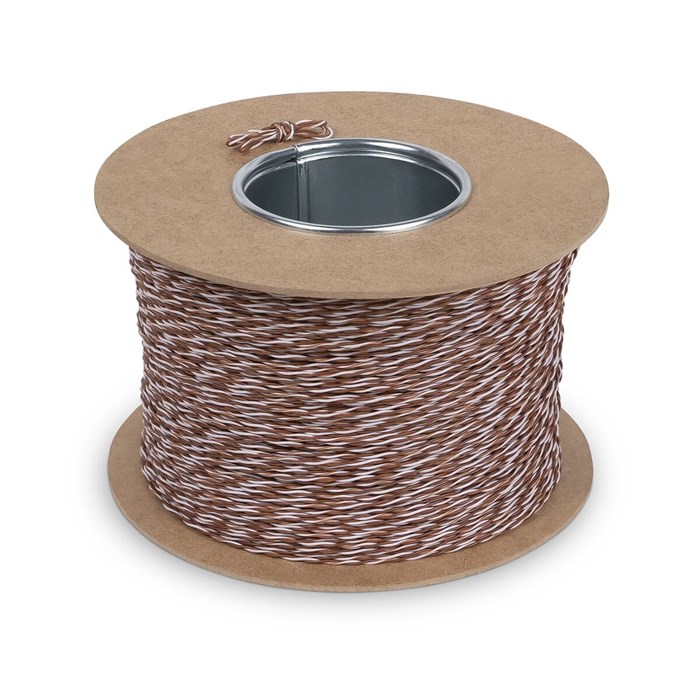 Кабель витая пара U/UTP 5e кат. 1 пара Cabeus UTP-1P-Cat.5e-SOLID-CROSS-500-BR 137459