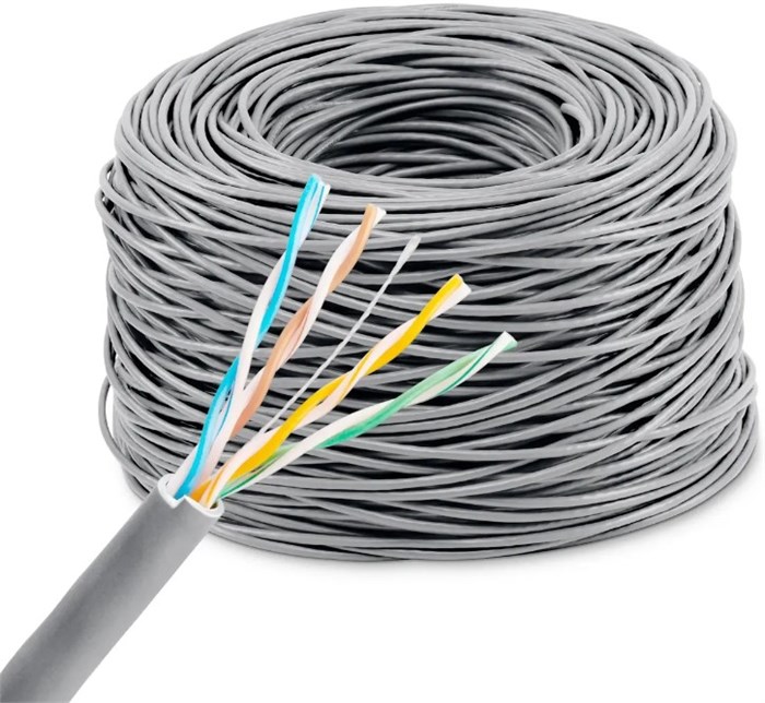 Кабель витая пара U/UTP 5e кат. 4 пары KINGPRICE KP-UTP-C5E-0.4MM-CU-305M 137533