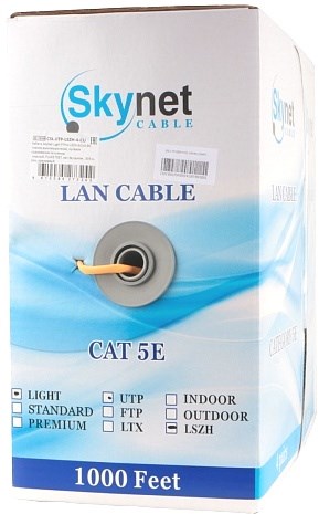 Кабель витая пара U/UTP 5e кат. 4 пары SkyNet CSL-UTP-LSZH-4-CU 137570