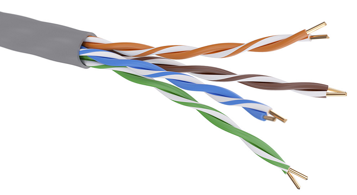 Кабель витая пара U/UTP 5e кат. 4 пары DKC RN5EUUA03GY 137607