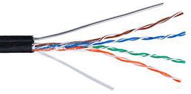 Кабель витая пара U/UTP 5e кат. 4 пары Netlan EC-UU004-5E-PE-SW-BK 137658