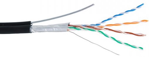 Кабель витая пара F/UTP 5e кат. 4 пары Netlan EC-UF004-5E-PE-SW-BK 137698