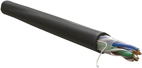 Кабель витая пара U/UTP 5e кат. 4 пары WRLine WR-UTP-4P-C5E-PE-BK 137739