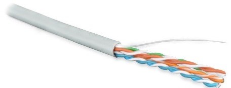 Кабель витая пара U/UTP 5e кат. 4 пары Hyperline UUTP4R-C5E-S24-IN-LSZH-GY-305 137827