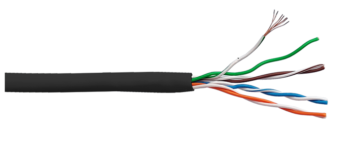 Кабель витая пара U/UTP 5e кат. 4 пары Lanmaster LAN-5EUTP-PT-LSZH-BK 137879