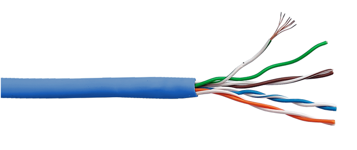 Кабель витая пара U/UTP 5e кат. 4 пары Lanmaster LAN-5EUTP-PT-LSZH-BL 137881