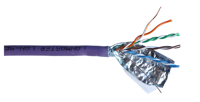 Кабель витая пара F/UTP 5e кат. 4 пары Lanmaster LAN-5EFTP-HFLT-VI 137920