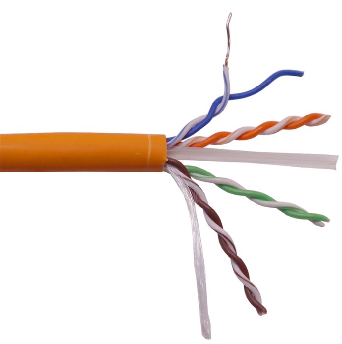 Кабель витая пара U/UTP 6 кат. 4 пары Lanmaster LAN-6EUTP-HFLT-OR 137933