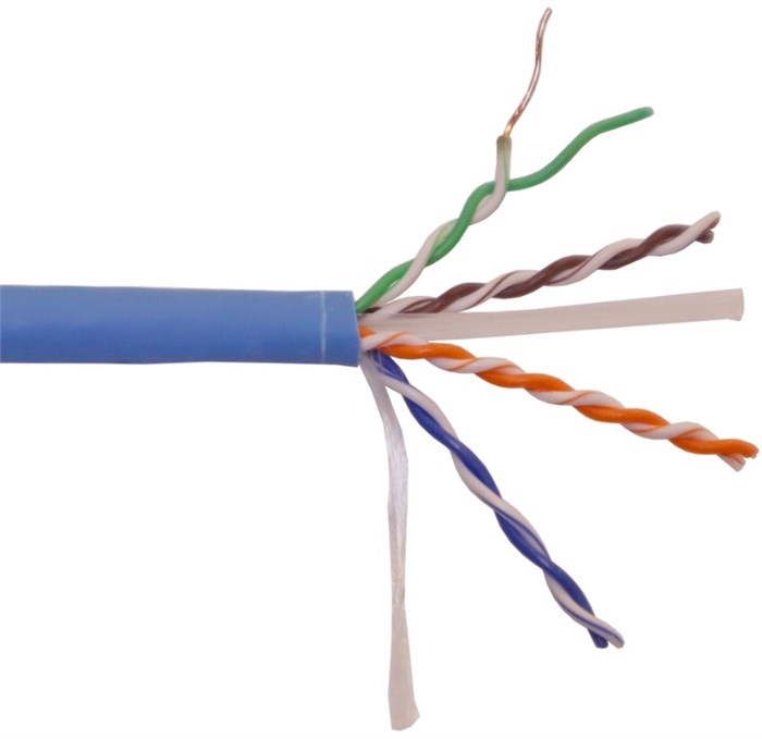 Кабель витая пара U/UTP 6 кат. 4 пары Lanmaster LAN-6EUTP-HFLT-BL 137934