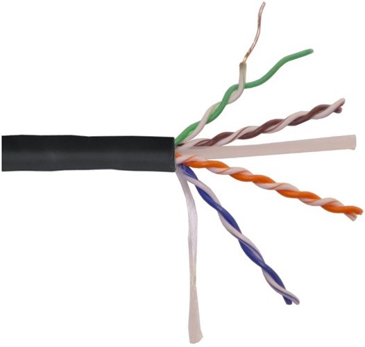 Кабель витая пара U/UTP 6 кат. 4 пары Lanmaster LAN-6EUTP-HFLT-BK 137936