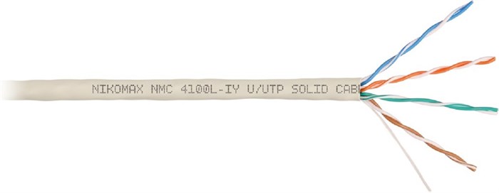 Кабель витая пара U/UTP 5e кат. 4 пары NikoMax NMC 4100L-IY 137946
