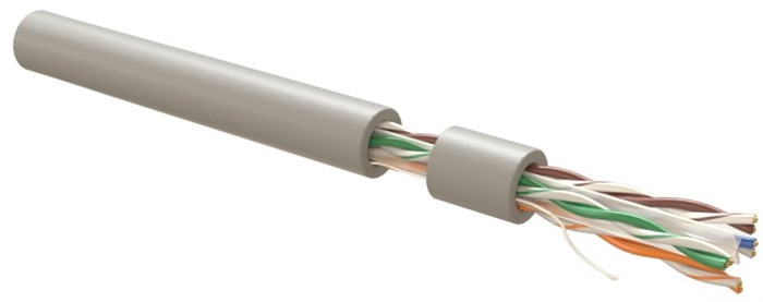Кабель витая пара U/UTP 6a кат. 4 пары Hyperline UUTP4R-C6A-S23-IN-LSZH-GY-305 137980