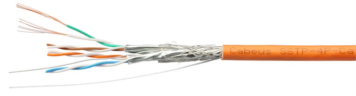 Кабель витая пара S/FTP 7 кат. 4 пары Cabeus SSTP-4P-Cat.7-PATCH-IN-LSZH 138001