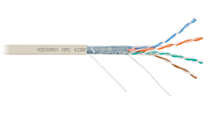 Кабель витая пара F/UTP 5e кат. 4 пары NikoMax NMC 4200L-IY 138018