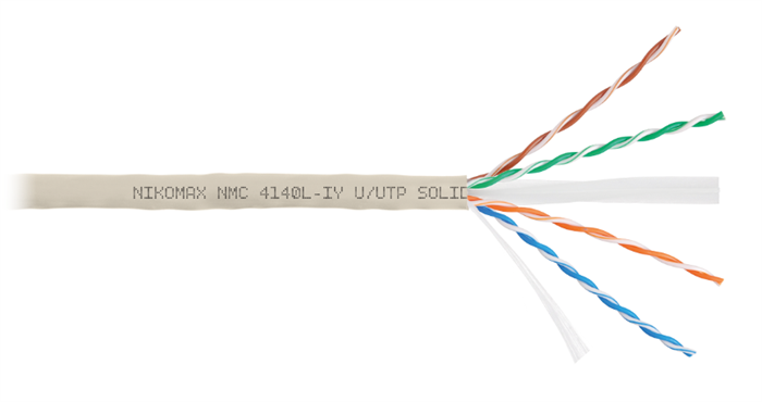 Кабель витая пара U/UTP 6 кат. 4 пары NikoMax NMC 4140L-IY 138022