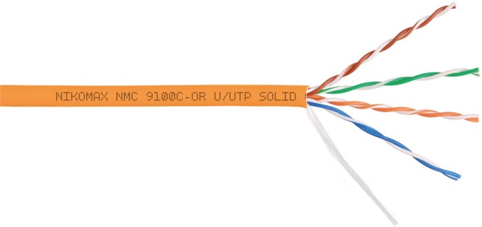 Кабель витая пара U/UTP 5e кат. 4 пары NikoMax NMC 9100C-OR 138042