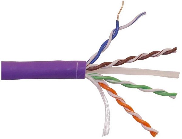 Кабель витая пара U/UTP 6 кат. 4 пары Lanmaster LAN-6AUTP-HFLT-VI 138050