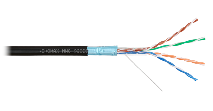 Кабель витая пара F/UTP 5e кат. 4 пары NikoMax NMC 9200B-BK 138082